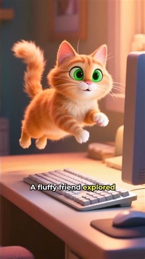 Adorable Pet Discovers Glowing Keyboard! 🐾✨