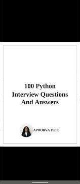 100+ python interview questions answers