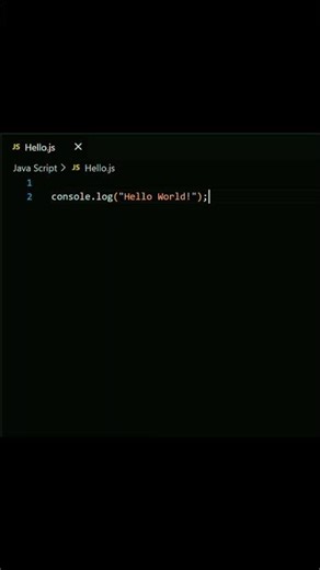 JavaScript Print Hello World! 😎 | Beginner JS Short. #shorts #javascript #coding #viralshorts