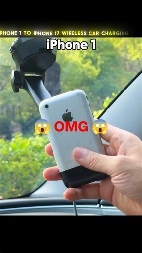 iPhone 1 to iPhone 17 Pro Max FLOLAB Qi2 Wireless Car Charger Test 😱 #shorts #viral #techshorts