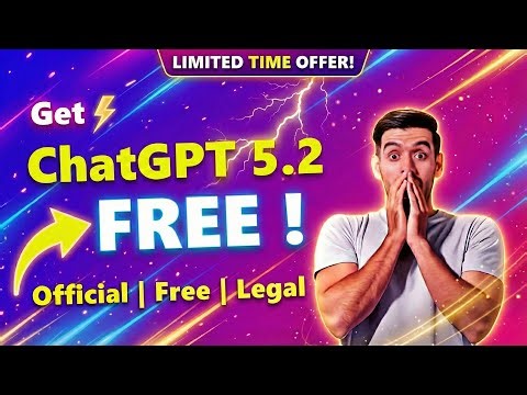 How to Get ChatGPT 5.2 AI for FREE Legally | Use Official ChatGPT-5 for Free 🤫 Step-by-Step Guide