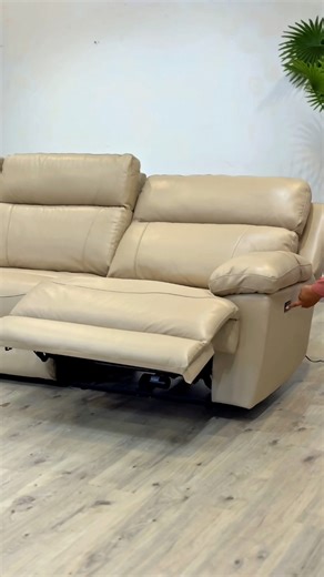 9.1K views · 49 reactions | Salon L en véritable cuir ️ avec relax...