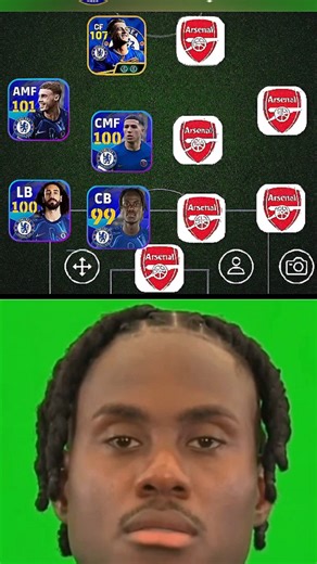 Arsenal vs Chelsea 🥶🔥 #pes #efootball2023 #pesmobile #pes2026 #fcmobile #fifa #efootball #shorts