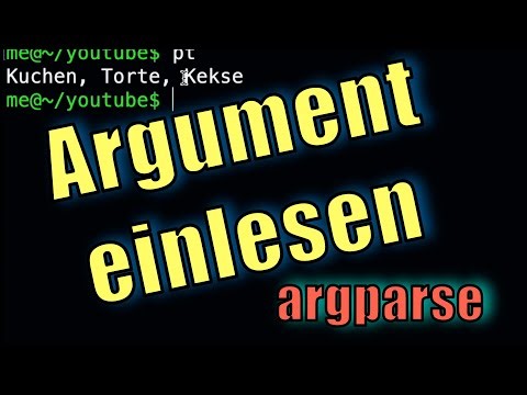 Python Lernen – argparse einfach erklärt: ein Argument einlesen