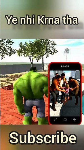 Hulk Bhaiya Mujhe Bachao 😱 | Indian Bike Driving 3D Police vs Gunde | Action Gameplay