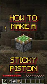 Minecraft: Sticky Piston | Push and Pull Blocks | Recipe 287