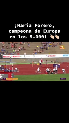 🥇 ¡La onubense María Forero es campeona de Europa sub 23 en los 5.000 metros! Tremenda carrera con un final impresionante 👏🏻 🇪🇸 Enhorabuena, campeona Orgullo de Huelva 📹 Teledeporte