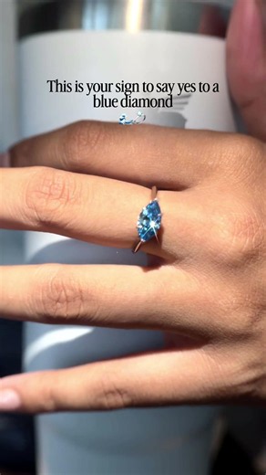 Blue Diamond Engagement Ring #engagementring #trending #youtubeshorts