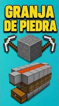 Easy and Simple Stone Farm for Bedrock and Java#minecraft #shorts #tutorial