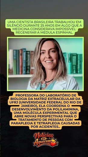Cientista brasileira faz paraplégicos voltarem a andar e impressiona o mundo 🇧🇷🧬