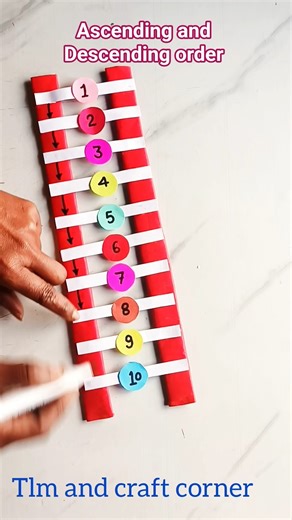 ascending and Descending order/ Math's tlm #mathtlm #mathsproject #maths #diy #ytshorts #craftideas