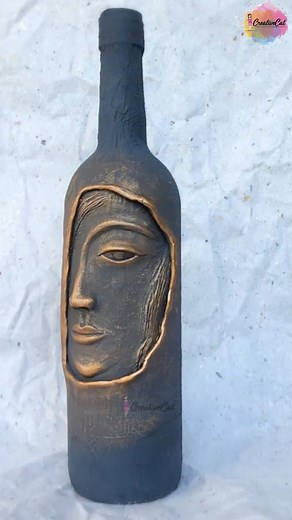 45K views · 716 reactions | Have you made a bottle art like this? with face? | CreativeCat | Facebook