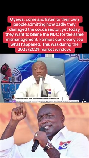 This is a video of @KAAgyepong chastising the former head of Cocobod in 2023. This was the time Cocobod had given haircuts to banks on their loans and entered into a DDEP with them. We couldn't get a syndication loan at the time even though world market price was the highest. They still defaulted and their loan agree. Mind you Bawumia told us in 2024 that he wasn't aware Cocobod was collapsing. If Kwabena Agyepong was aware back in 2023, then Either Bawumia was lying to the whole nation or he wa