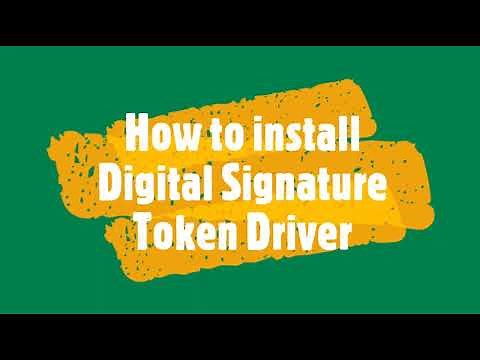 How to install Digital Signature Token Driver
