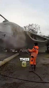 This customer wanted me to pressure wash a whole plane #pressurewashing