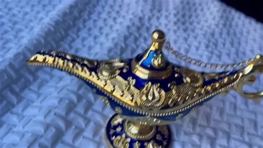 Genie Lamp Candles, Aladin Lamp, Incense Holder, Incense Burner, Kerosene Lamp, Oil Burner Dark Blue and Gold—ships From Texas - Etsy