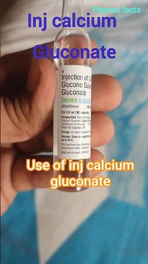 inj calcium gluconate use full details/treatment of hypocalcemia patient /#injection#medicine#shorts