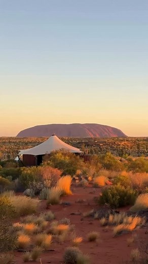 The name Longitude 131° refers to the precise east-west location of Uluru, the rust-colored monolith formerly known as Ayers Rock, itself the primary attraction in Australia’s Red Centre, and the reason for this hotel’s existence. Not quite the only lodging within sight of this popular tourist destination, Longitude 131° is by far the most luxurious, and offers the best view — each of the tentlike guest cabins looks through full-length windows across six miles of desert at the thousand-foot-high