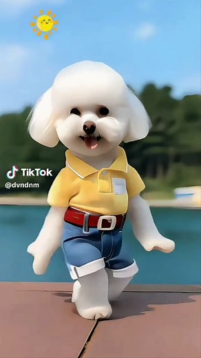 Divertido baile de perros adorables