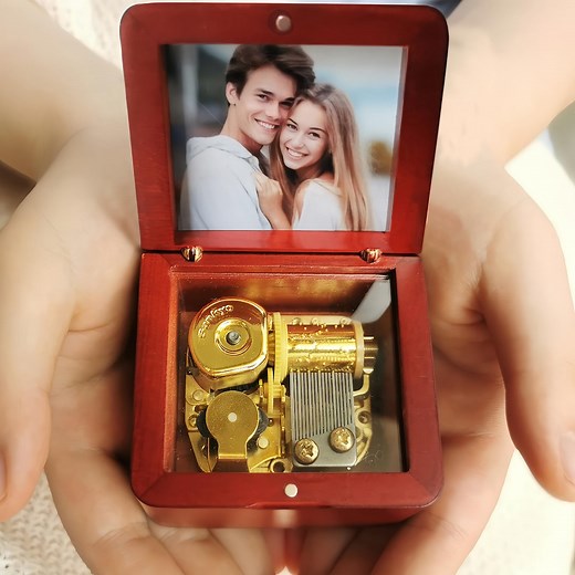 Personalized Wooden Music Box Custom Song Voice Tune Photo Text Gift for Him Her Couple Anniversary Birthday Wedding Christmas Valentines - Etsy