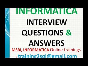 Informatica Interview Questions and Answers