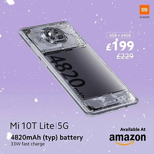 7.6K views · 42 reactions | Push the limits with an ultra long-lasting 4,820mAh battery and 33W fast charging on #Mi10TLite5G. ⚡ Grab yours now from Amazon for just £199! Offer available until Dec 15th: https://amzn.to/3ngcFOW #UnwrapYourMind #5GForEveryone #PowerYourCreativity | Xiaomi UK | Facebook