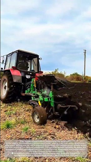 Modern Farming: Tractor Plowing with Precision and Power #heavymachinery #farming #agriculture