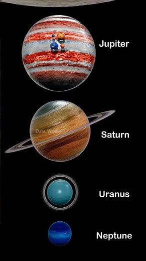 How Big Are the Planets? | Planet Sizes in Our Solar System #space #universe #solarsystem #shorts