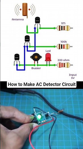 How to Make an AC Line Detector Circuit | Simple & Safe Electricity Detector