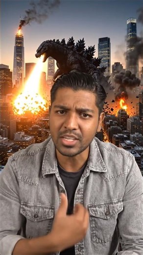 Godzilla Is Destroying the City 😱🔥 | AI Generated Cinematic Scene