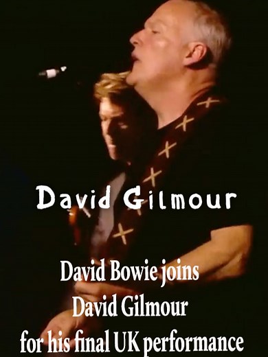 Twenty years ago today, David Gilmour played the first of three shows at London's Royal Albert Hall, with a very special guest appearance from #David Bowie for Comfortably Numb, in what sadly turned out to be Bowie's final ever appearance on a UK stage. On Sunday at 5pm BST / 12noon ET / 6pm CET, the entire show, released as Remember That Night, will premiere on David's YouTube (where you can watch the full performance of Comfortably Numb now).#DavidGilmour #PinkFloyd #DavidBowie