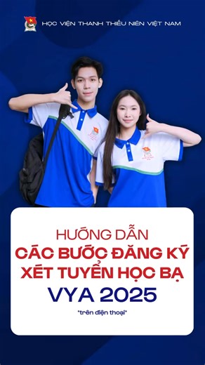 💥HƯỚNG DẪN CÁC BƯỚC ĐĂNG KÝ XÉT HỌC BẠ VYA TRÊN ĐIỆN THOẠI💥 Đăng ký ngay tại: https://tuyensinh.vya.edu.vn/dangnhapts.html Dưới đây là video hướng dẫn chi tiết các bước đăng ký xét tuyển học bạ vào VYA năm 2025. Lưu ý: Sau khi đăng ký online, thí sinh cần nộp hồ sơ về phòng 111D, Học Viện Thanh thiếu niên Việt Nam, số 3 Chùa Láng, Láng Thượng, Đống Đa, Hà Nội. 💬 Mọi thắc mắc, hãy inbox cho fanpage hoặc bình luận ngay dưới bài viết này để được giải đáp chi tiết. #VYA #HocvienThanhthieunienViet