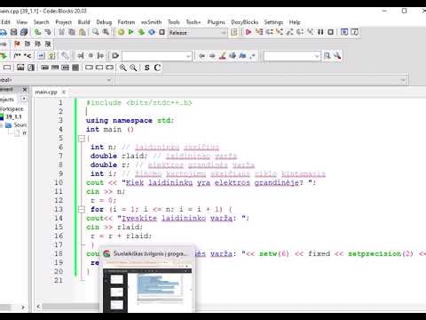 39_1_2 uždavinių analizė, sprendiniai su c++ (for ciklas)