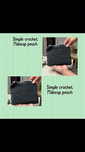 Simple crochet Makeup pouch #shorts #crochet #craft #music #diy