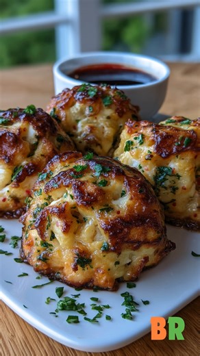 Cheddar Bay Stuffed Crab Bombs Lump crab meat is gently folded with cheddar-infused biscuit mix, aromatics, and herbs, then baked until golden and finished with a warm garlic butter glaze for a rich, savory bite that highlights texture and balance through careful handling. 🛒Ingredients : 1 pound lump crab meat, drained and carefully picked 1 cup Cheddar Bay style biscuit mix or garlic cheddar biscuit mix 1 cup shredded sharp cheddar cheese 1 large egg, beaten 1/4 cup mayonnaise 2 tablespoons so