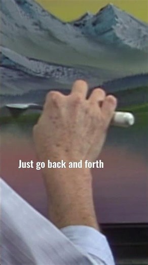 Bob Ross paints a waterline in his lake #paintlikebobross #art #bobross