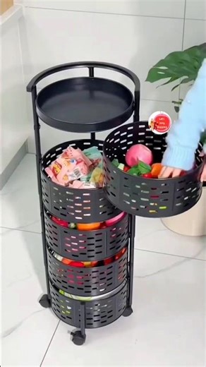 Multi Layer Kitchen Storage Trolley 🧺 | Vegetable & Fruit Organizer Rack | Smart Kitchen Must Have