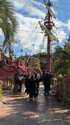 ファンタジースプリングスのネバーランドにある海賊船「ジョリー・ロジャー号」に行ってみた🏴‍☠️ #ファンタジースプリングス #￼ ディズニーシー