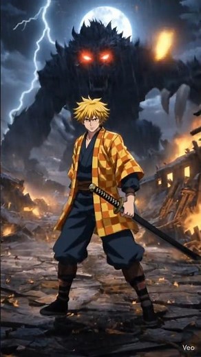Zenitsu vs Demon Monster ⚡ Realistic Thunder Breathing Fight | 4K Cinematic AMV.| #zenitsu #anime