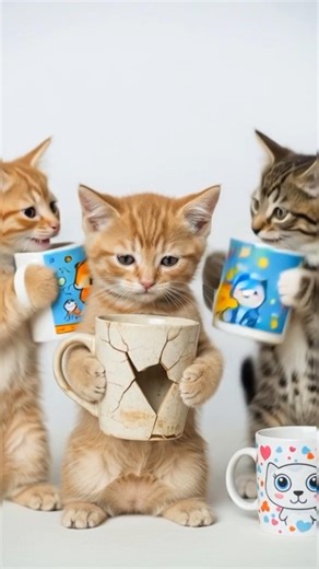 Little Cat’s,Big Smile ☕#CuteCatStory#KidsMoralStory #HardWorkPays