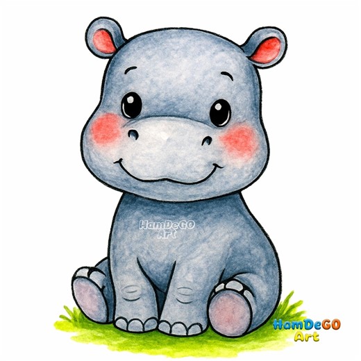 This step-by-step drawing tutorial for kids will show you how to draw a cute lion and a hippo. Get ready to unleash your inner artist! 🥰 #drawing #draw #howtodraw #learntodraw #sketch #sketchbook #coloringpage #cartoon #viral #dibujo #beautiful #lion #hippo | Hamdego Art