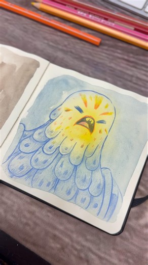 Drawing a different alien with colored pencils #drawing #sketch #creative