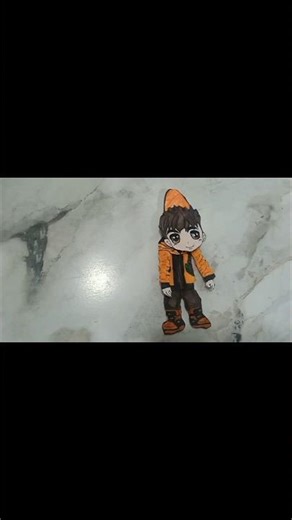 DIY VIRAL PAPER HANGING CHIBI STYLE PUPPET 🤍 #Diy#puppet#shorts#craft#doll #wakawaka#chibistyle