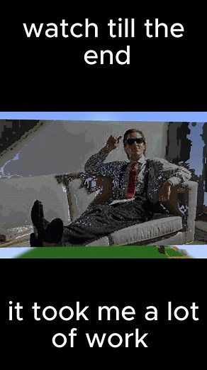 Minecraft Pixel Art: Patrick Bateman Creation