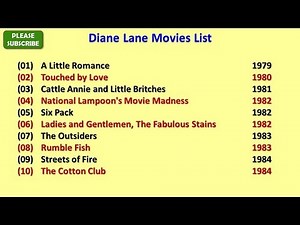 Diane Lane Movies List