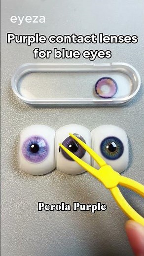 Bold purple contacts for blue eyes 💜 Turn heads instantly. #lenses #contactlense #eyelashes #eyes