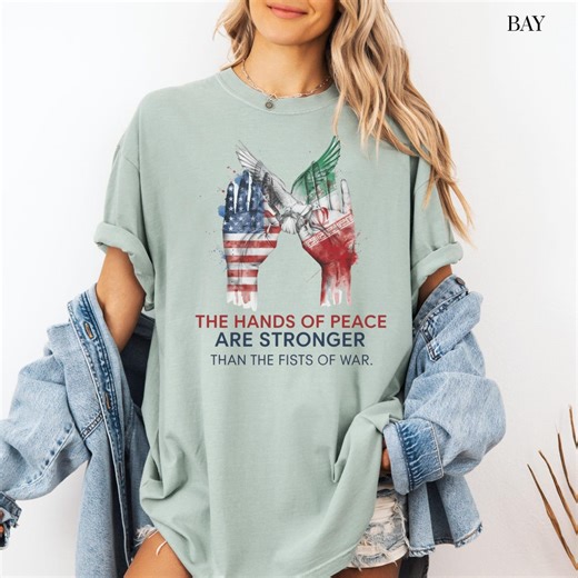 Peace Dove T-shirt, USA Iran Unity, Watercolor Graphic Tee - Etsy