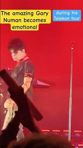 Gary Numan becomes emotional on stage