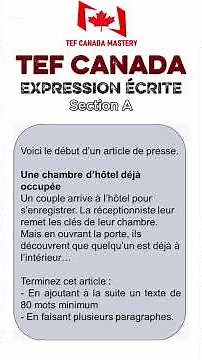 TEF Canada Expression Écrite – Exemple Complet et Corrigé pour Atteindre C1/C2
