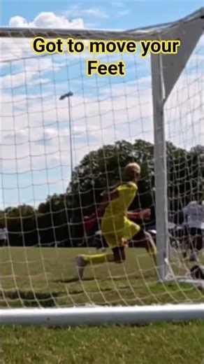 Keeper moving his Feet and making a Good Save